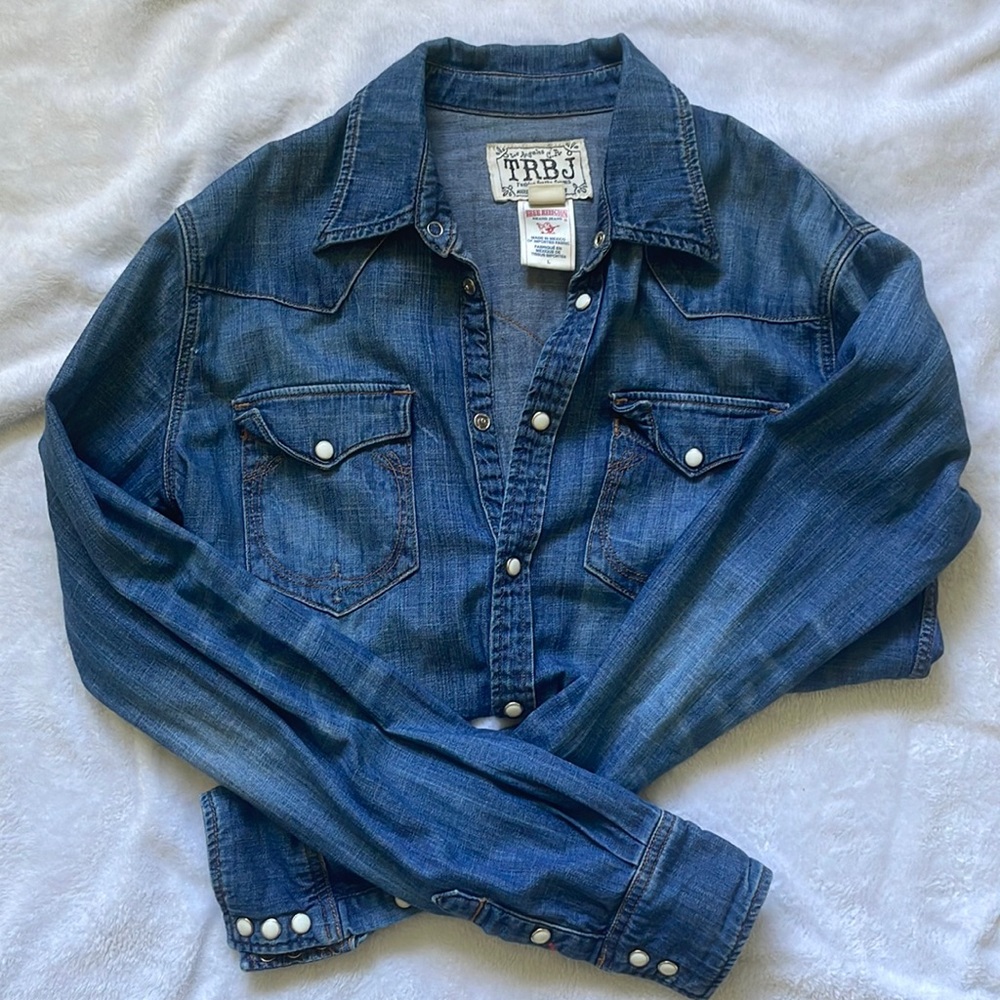True religion denim button up